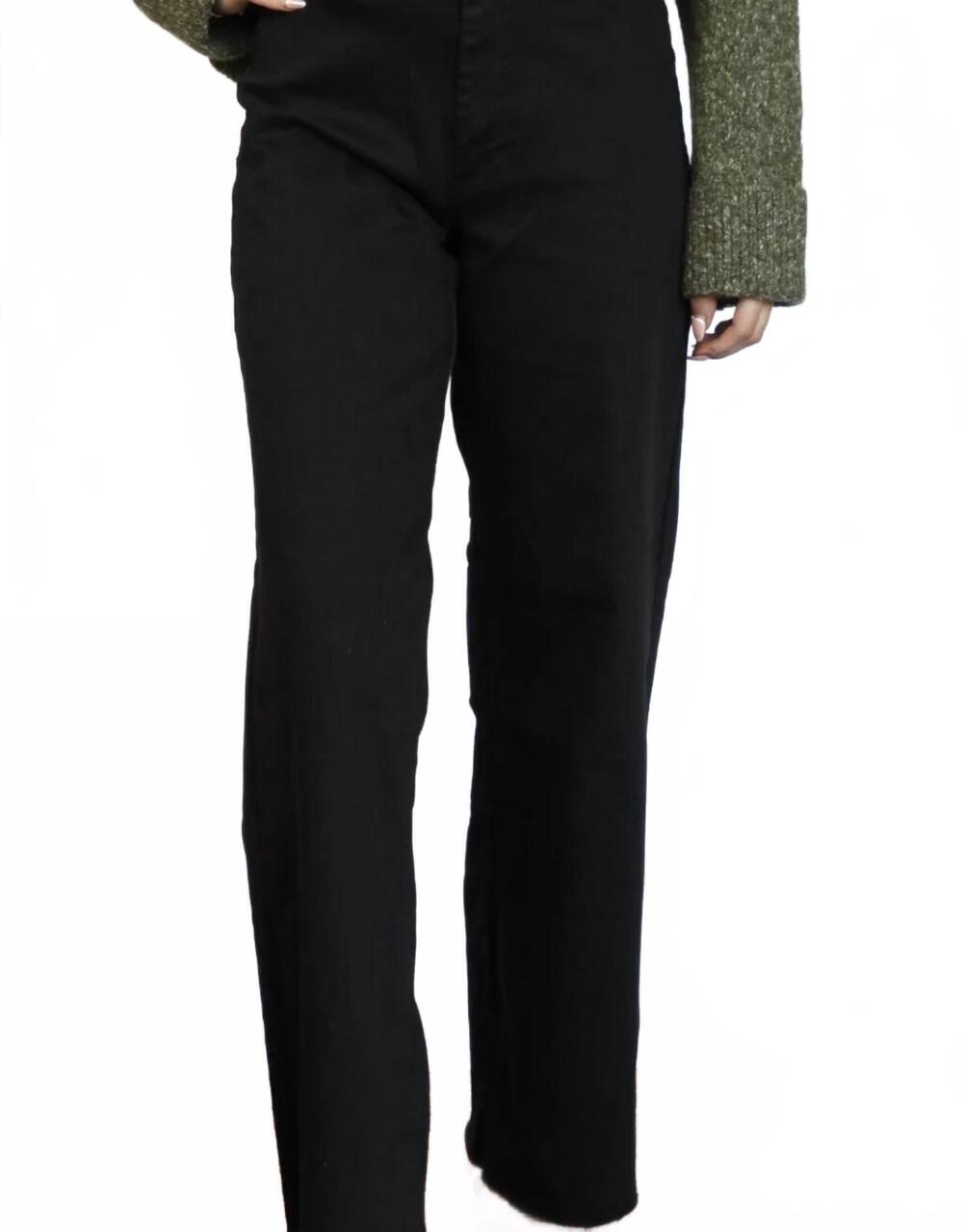 NEW OAT NEW YORK high rise wide leg pants in black